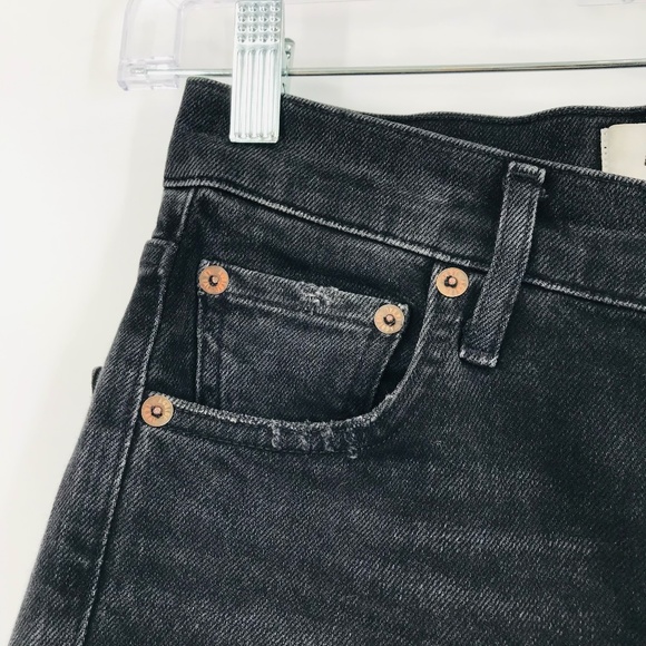 Agolde Nico High Rise Skinny Jeans Distressed Black Size 25 - Picture 2 of 11